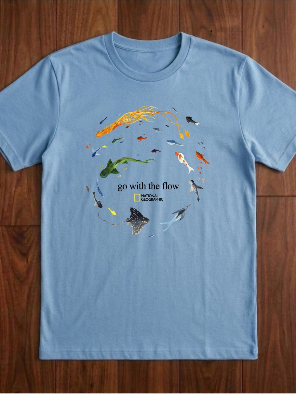 National Geographic Light Blue Koi & Marine Life